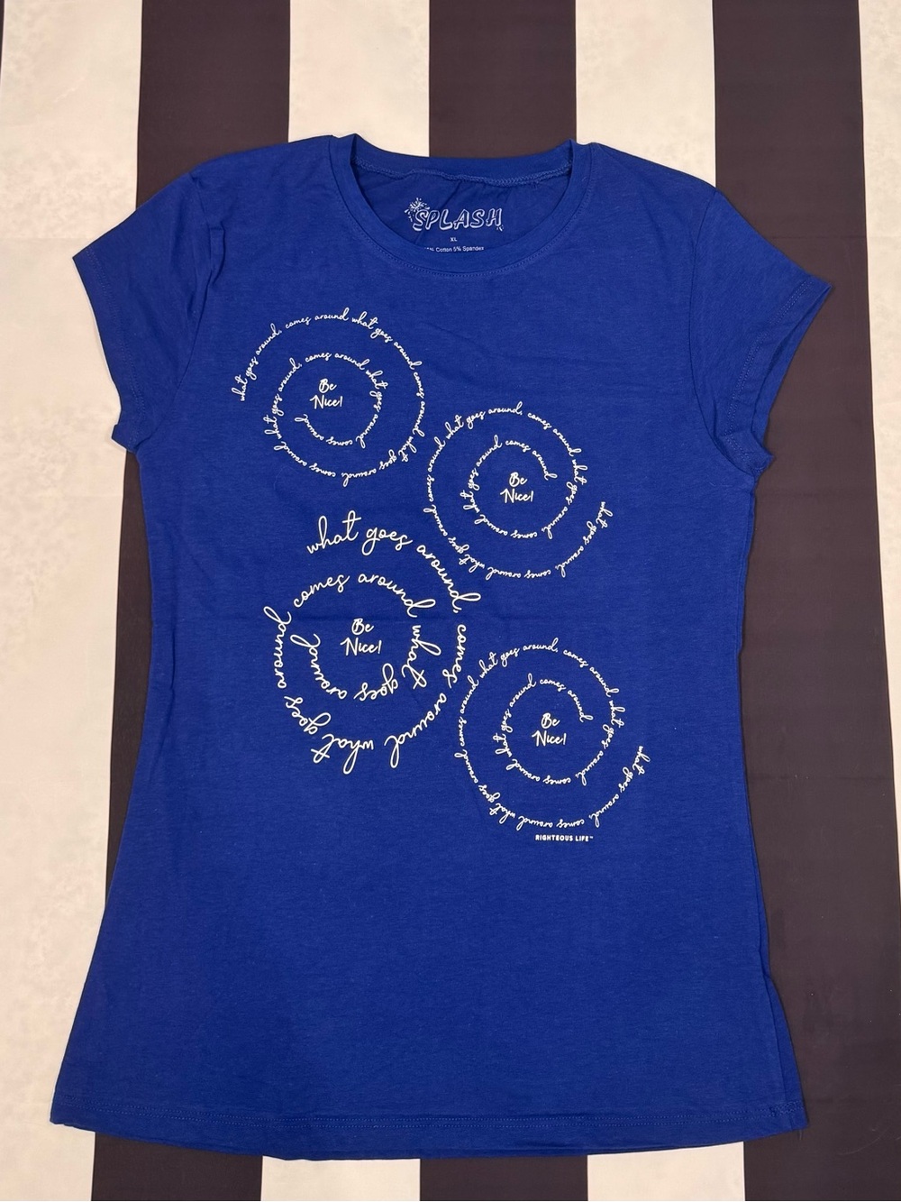 Splash Royal Blue Short Sleeve Graphic Tee
